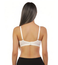 DOUBLE LAYERED WIRE-FREE BRA WITH HIGH MID PANEL -WHITE
