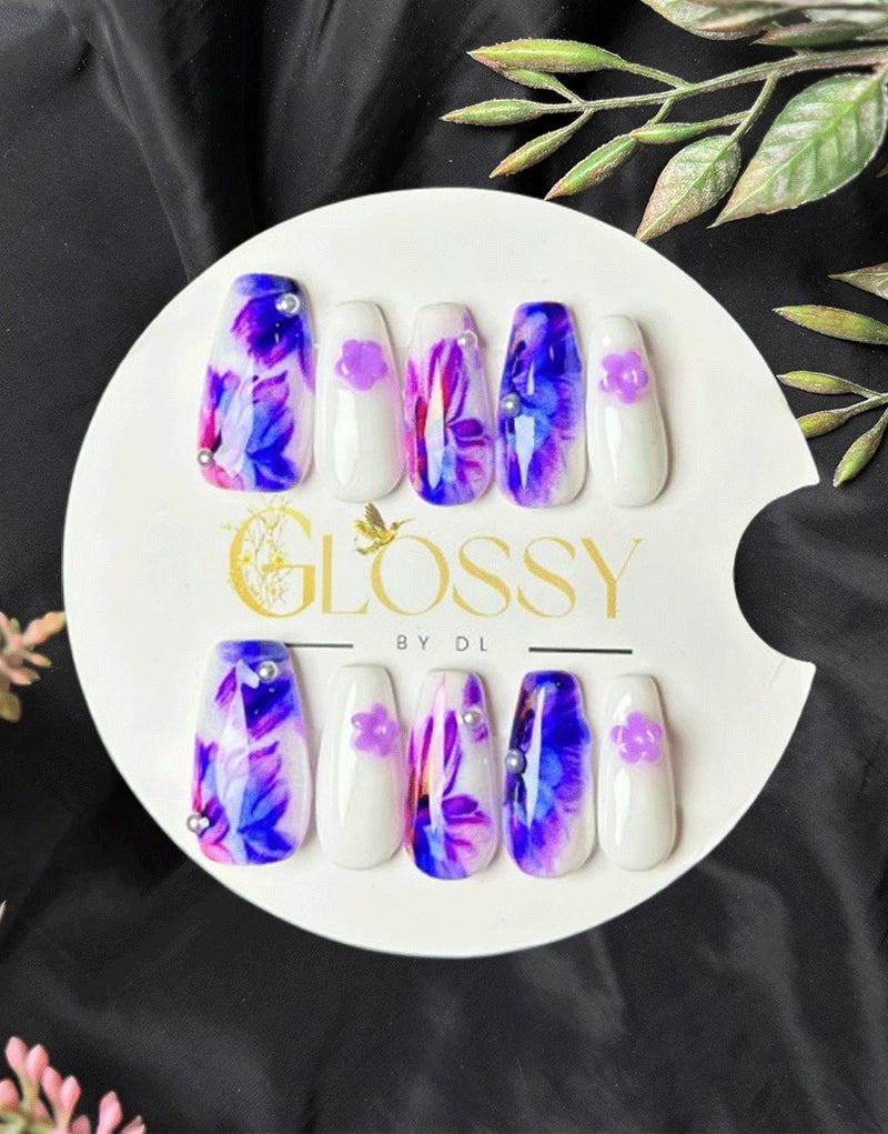 GDL Nail Art-Purple Blossom