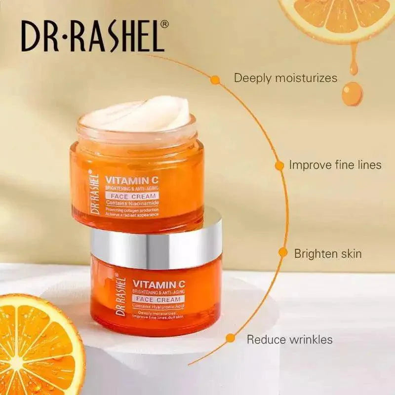 Dr Rashel - Vitamin C Brightening & Anti Aging Face Cream Powered By Hyaluronic Acid