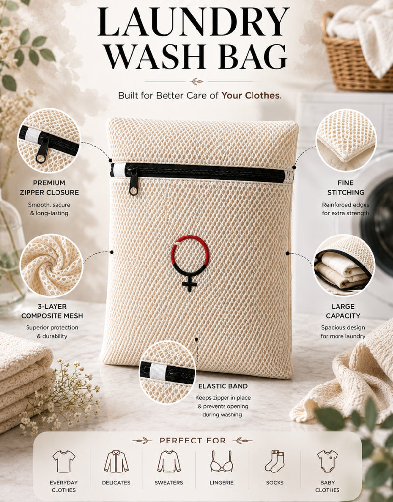 LOSHA Premium 3D Spacer Mesh Laundry Wash Bag